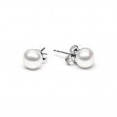 Cercei perle naturale albe 7 mm si argint DiAmanti EFB07-W-G